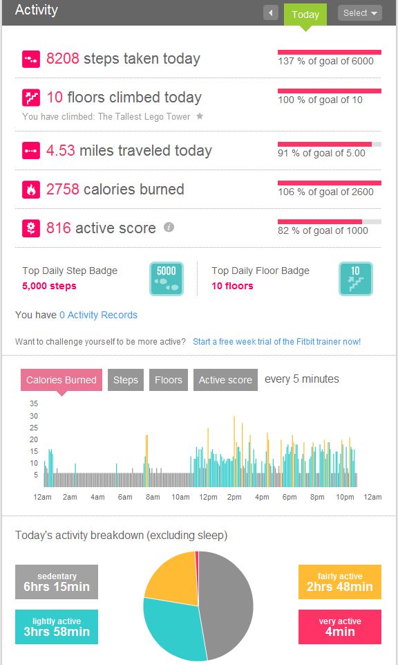 FitBit Data Sunday